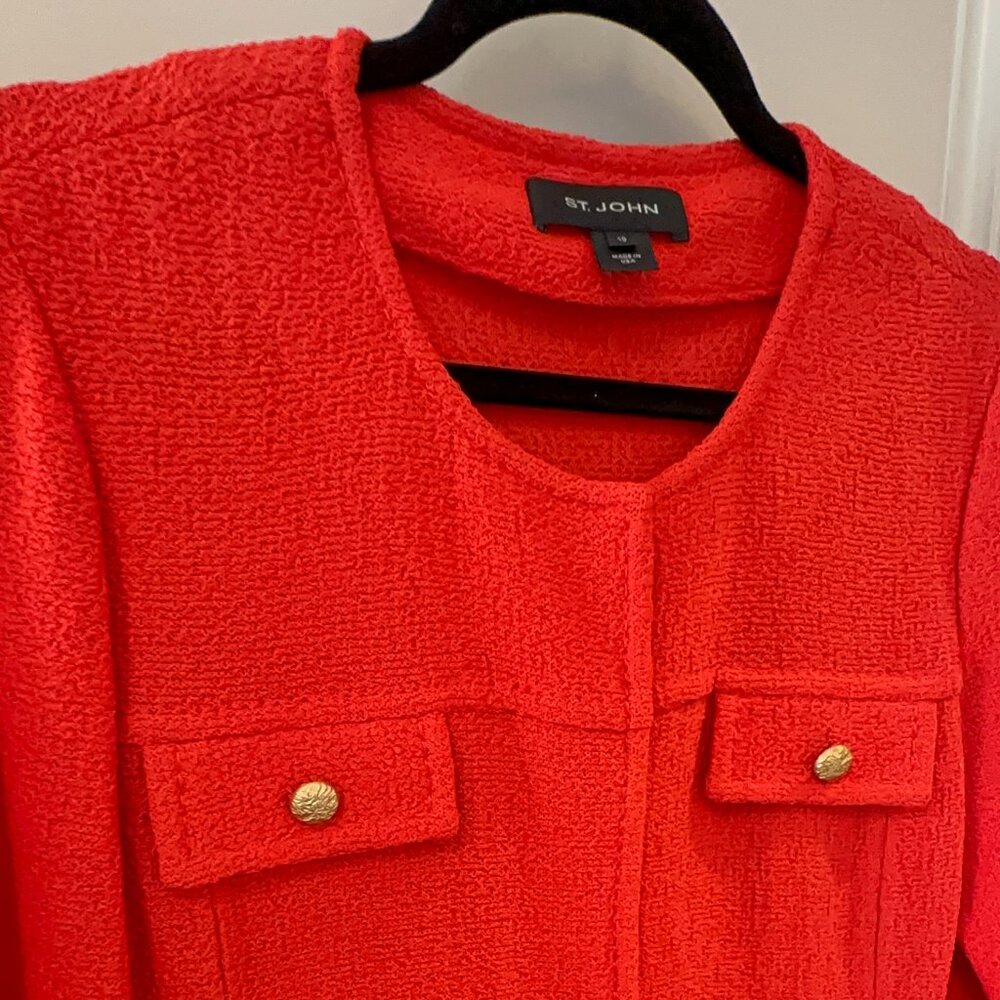 St. John Long Knit Sweater Jacket